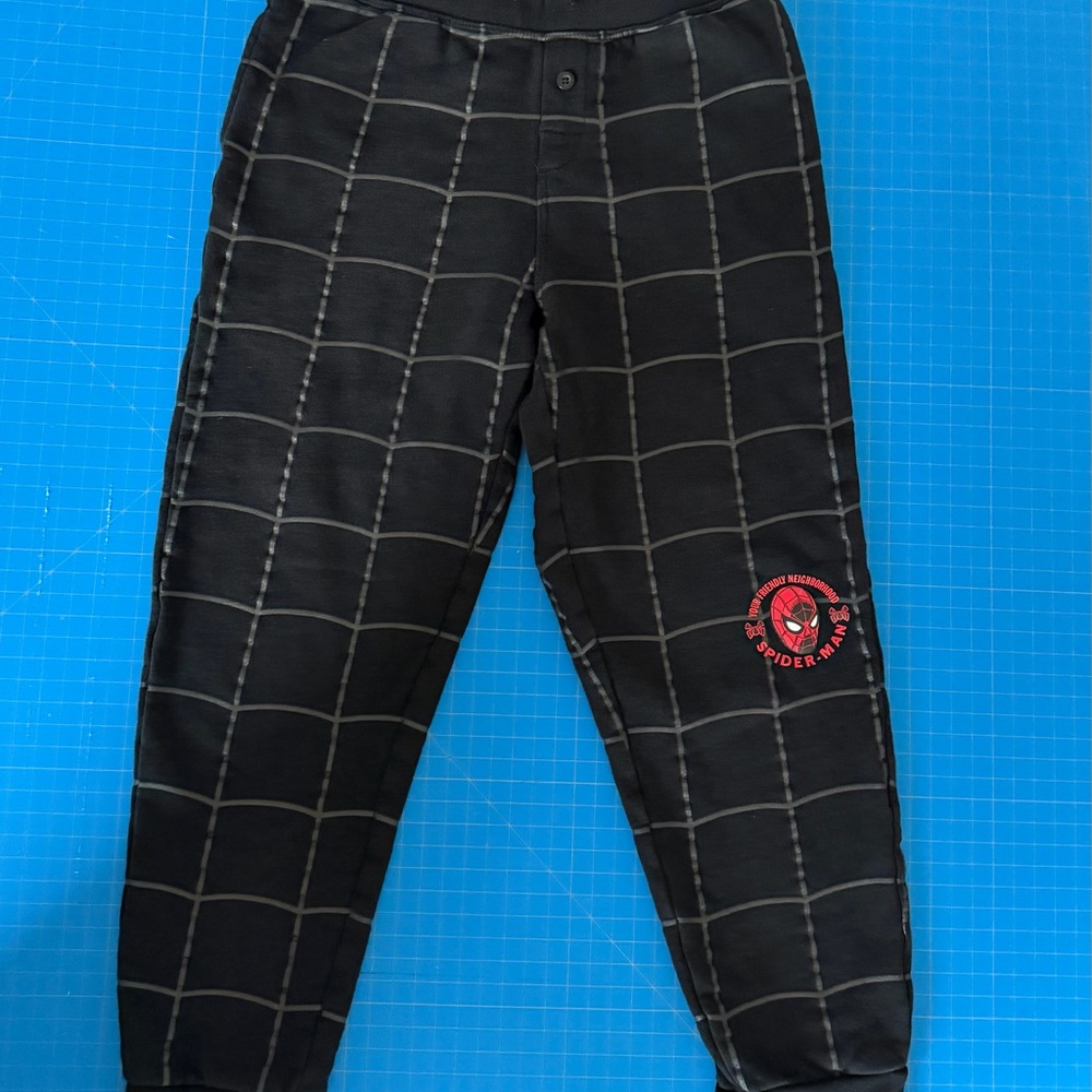 Marvel Black and Gray Spider-Man Sweatpants size 9/10